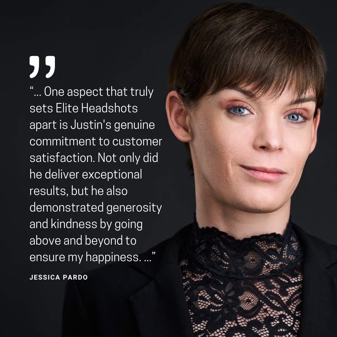 testimonial snippet of young professionally dressed female